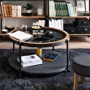 Mesa de centro "Chrono" Negro, D.90 cm Negro