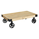 Mesa de centro "Silas" Mango, 117x71 cm Madera natural