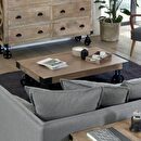 Mesa de centro "Silas" Mango, 117x71 cm Madera natural
