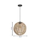 Lámpara Colgante "Rana" Ratán, D.33 cm Madera natural