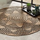 Alfombra "Living", yute D.120 cm Modelo 1