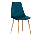 Silla "Roka" Terciopelo, Azul Teal Azul pato