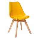 Silla "Baya", patas de haya Amarillo Amarillo