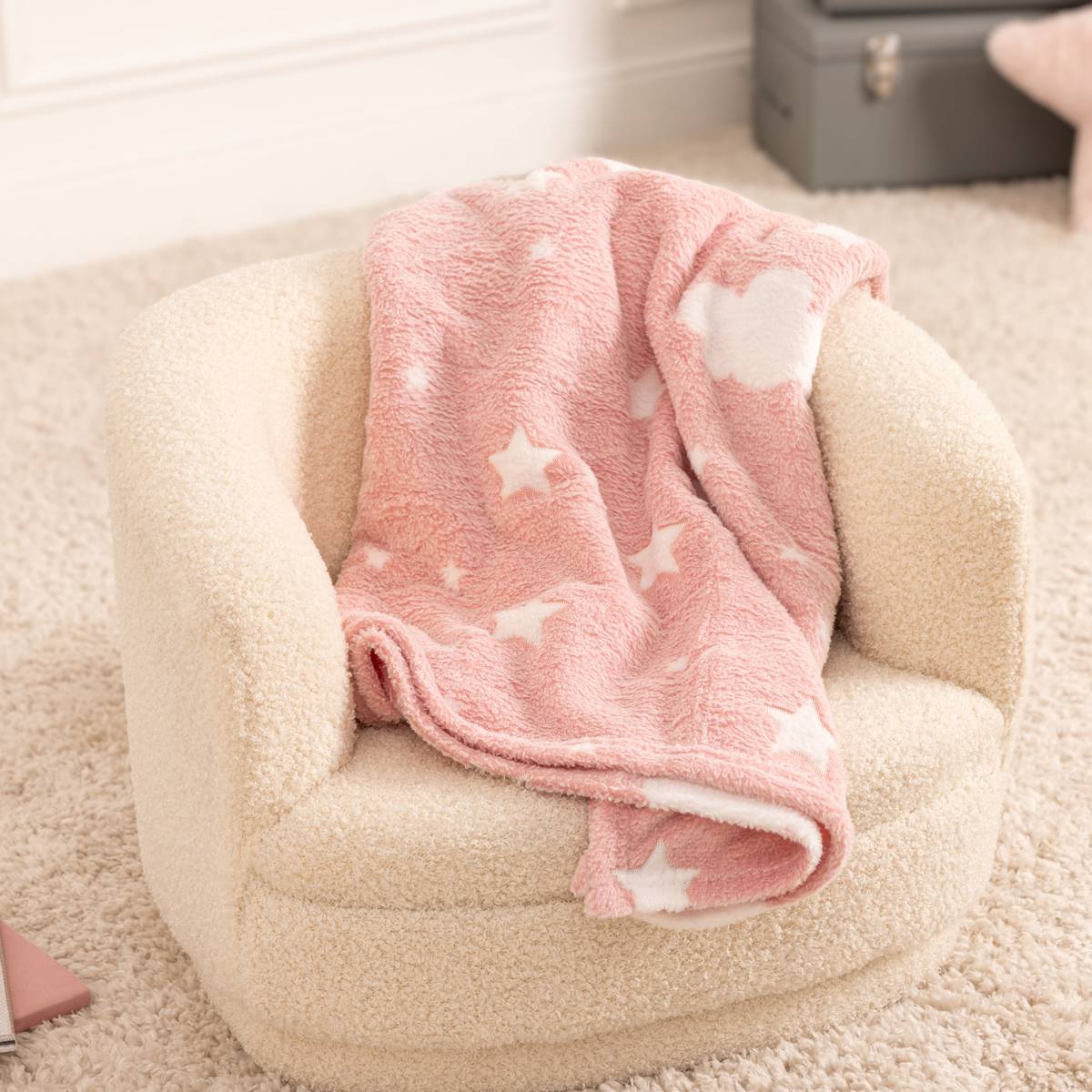 Manta infantil Rosa claro, 125x150 cm Rosa claro