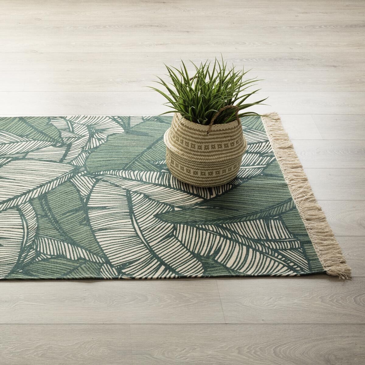 Alfombra "Jungle", algodón Verde, 120x170 cm Verde