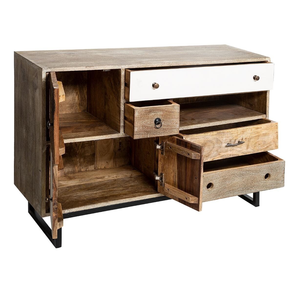Aparador "Koval" Madera de mango, 115x80 cm Madera natural 1