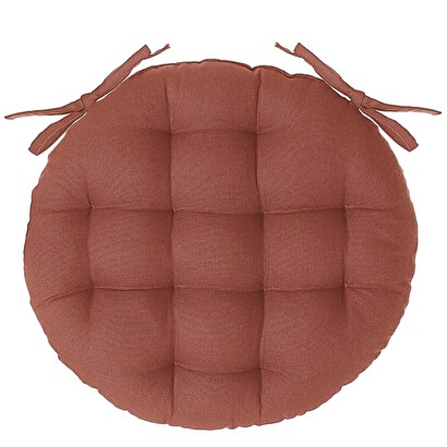 Coj&iacute;n redondo para silla rosa terracota, d.38 cm