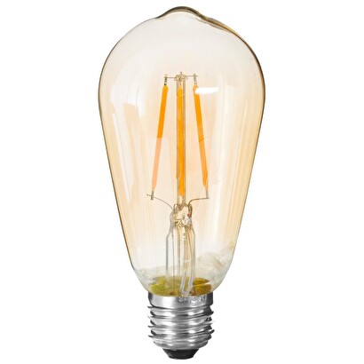 Bombilla led "l&aacute;grima" &Aacute;mbar derecho, d.6,5 cm, e27