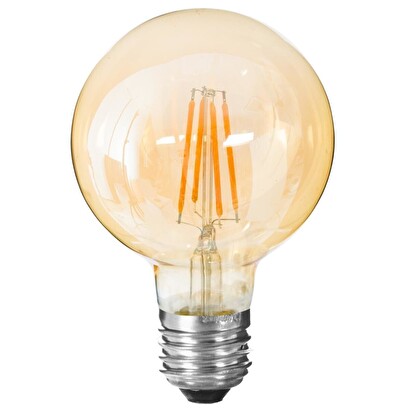 Bombilla led "globo" &Aacute;mbar derecho, d.9,5 cm, e27