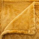 Manta "3D Rombo" Franela Amarillo mostaza, 180x230 cm Amarillo mostaza