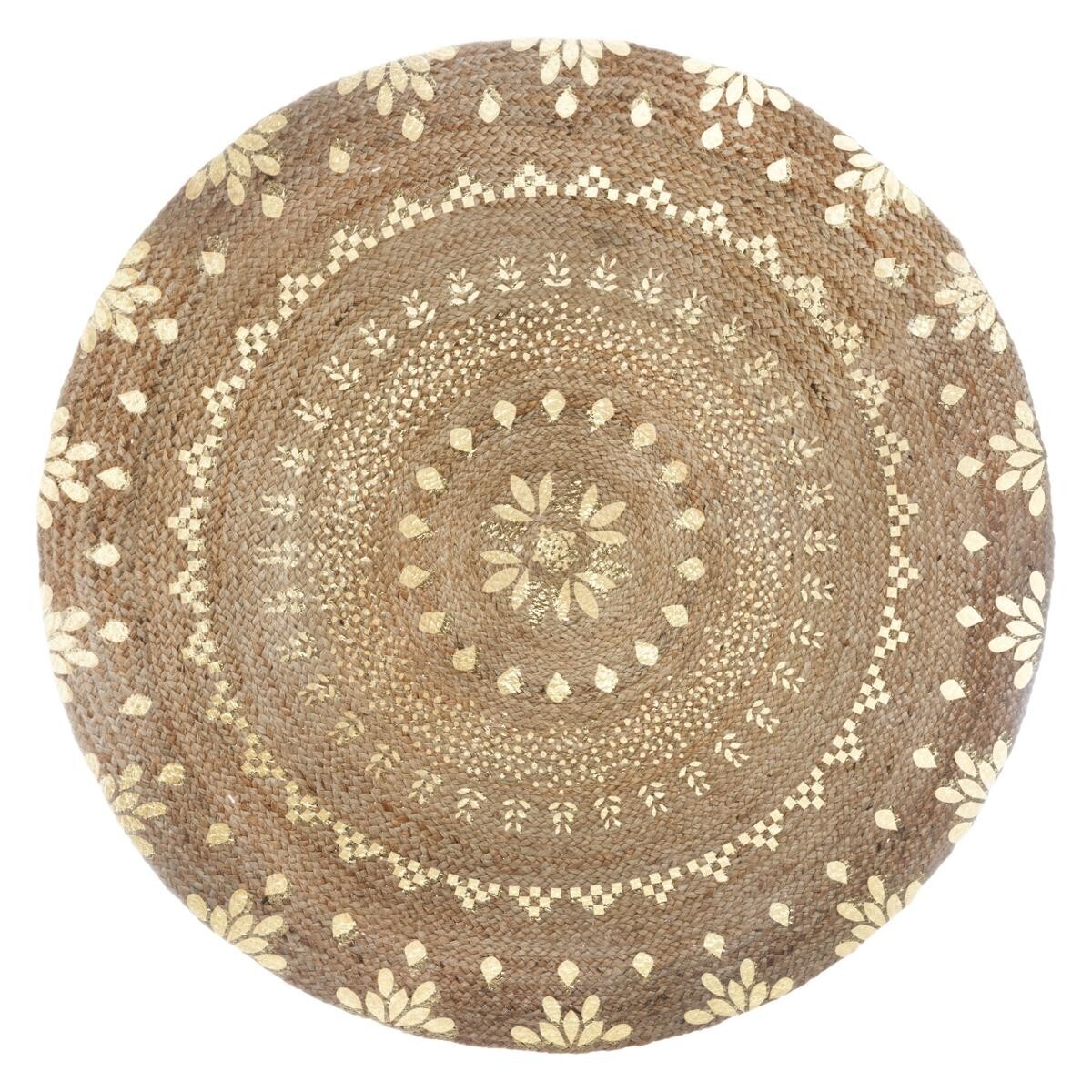 Alfombra "Shine", yute Dorado, D.115 cm Oro