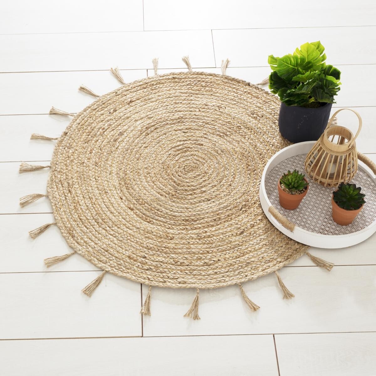 Alfombra 'Comodidad' D.80 cm Beige