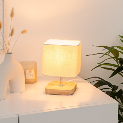 L&aacute;mpara "toxey" beige, h.21 cm