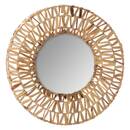 Espejo trenzado "Beatriz" Fibra natural, D.45 cm Beige