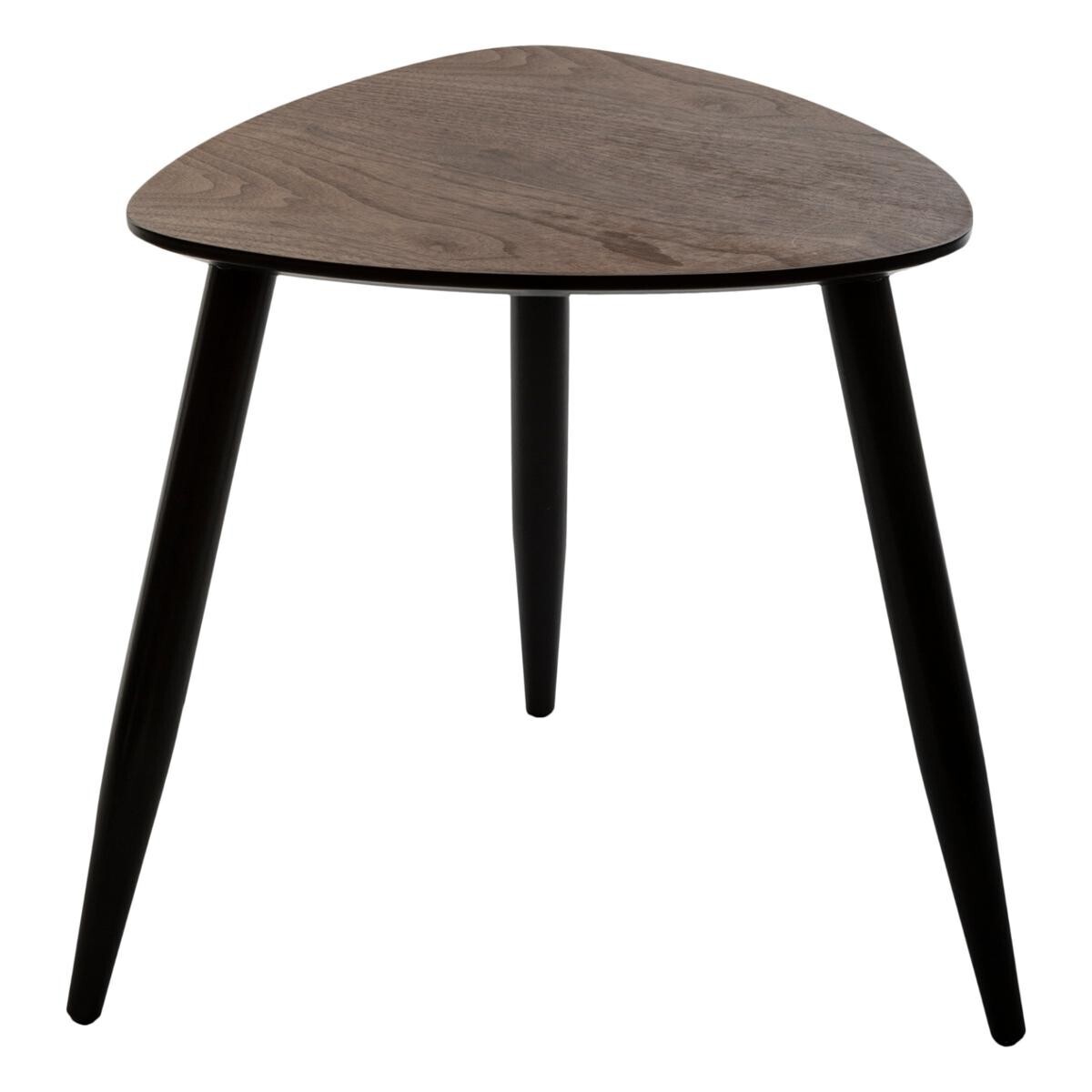 Mesas de centro nido "Mileo" Nogal, L.40/60 cm Madera natural