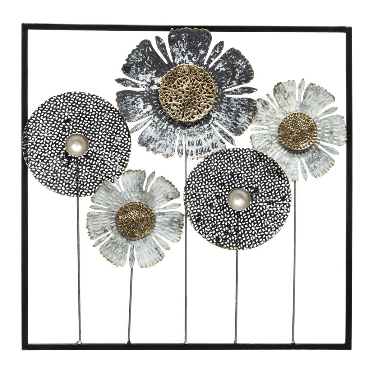 Decoración de pared "Fiore" 50x50 cm Multicolor 1