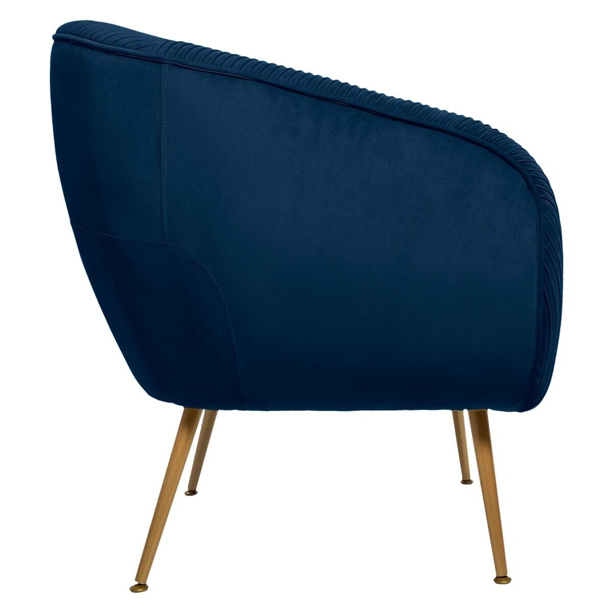 Sillón "Solaro" Terciopelo plisado, Azul Azul