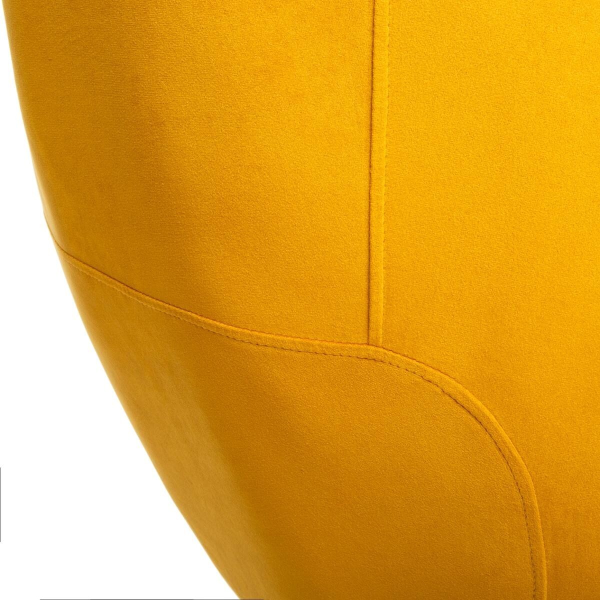 Sillón "Solaro" Terciopelo plisado, Amarillo mostaza Amarillo mostaza
