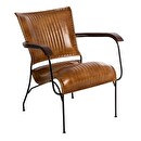 Sillón "Hoper" Cuero, Marrón coñac Marrón coñac