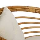 Sillón "Farah" Ratán, Tela Blanca Blanco