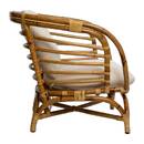 Sillón "Farah" Ratán, Tela Blanca Blanco