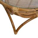Mesa de centro "Farah" Ratán, D.90 cm Madera natural