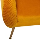 Sillón "Solaro" Terciopelo plisado, Amarillo mostaza Amarillo mostaza