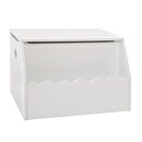 Baúl de juguetes y biblioteca infantil Blanco, 58x38 cm Blanco