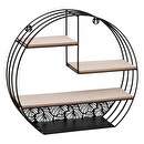 Estante de Pared de Metal "Mirna" Negro, 40x36 cm Negro