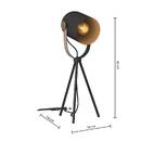 Lámpara trípode "Bil" Negro, H.45 cm Negro