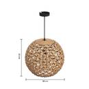 Lámpara Colgante "Sand" Fibra natural, D.38 cm Beige
