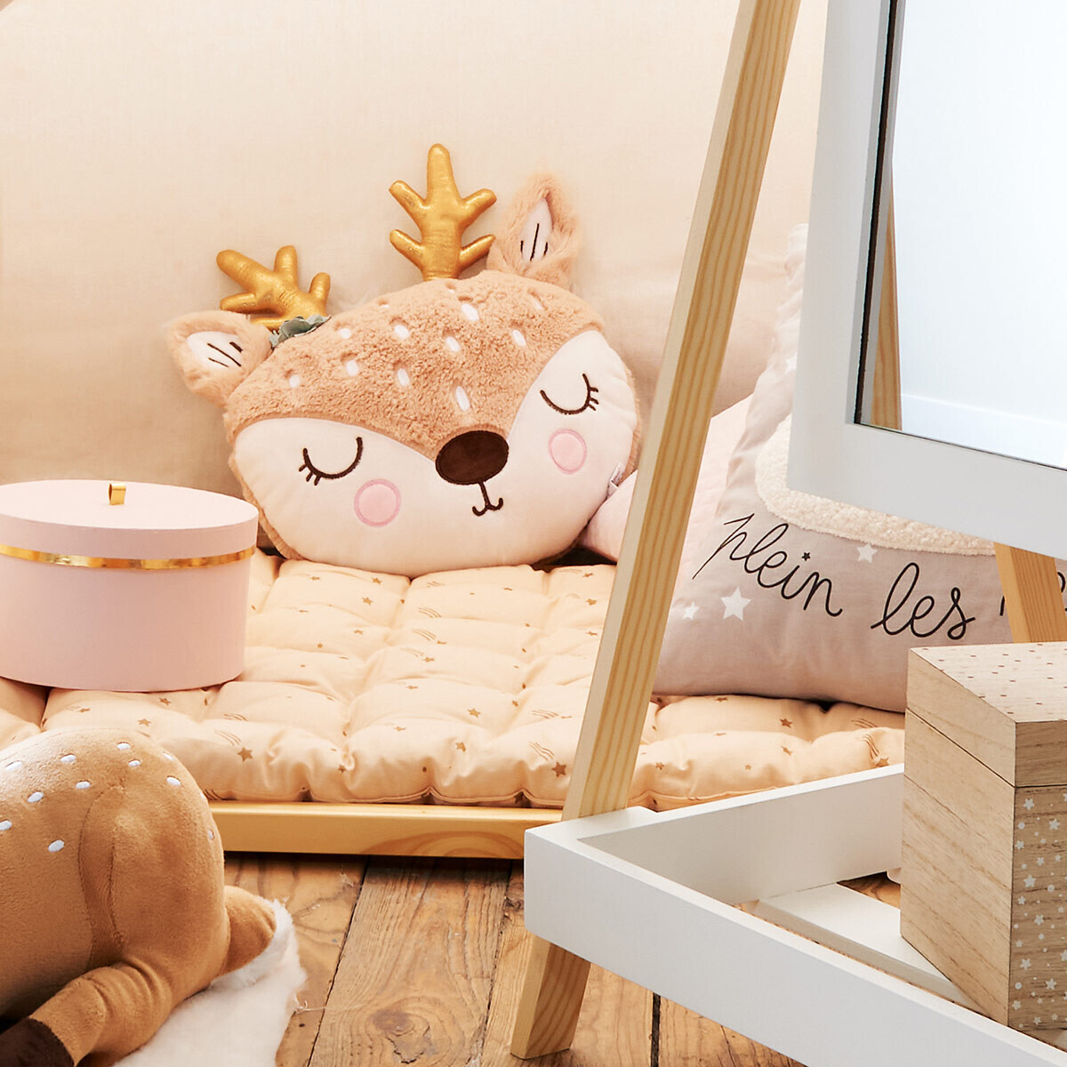 Cojín infantil "Ciervo" Marrón, 31x38 cm Marrón
