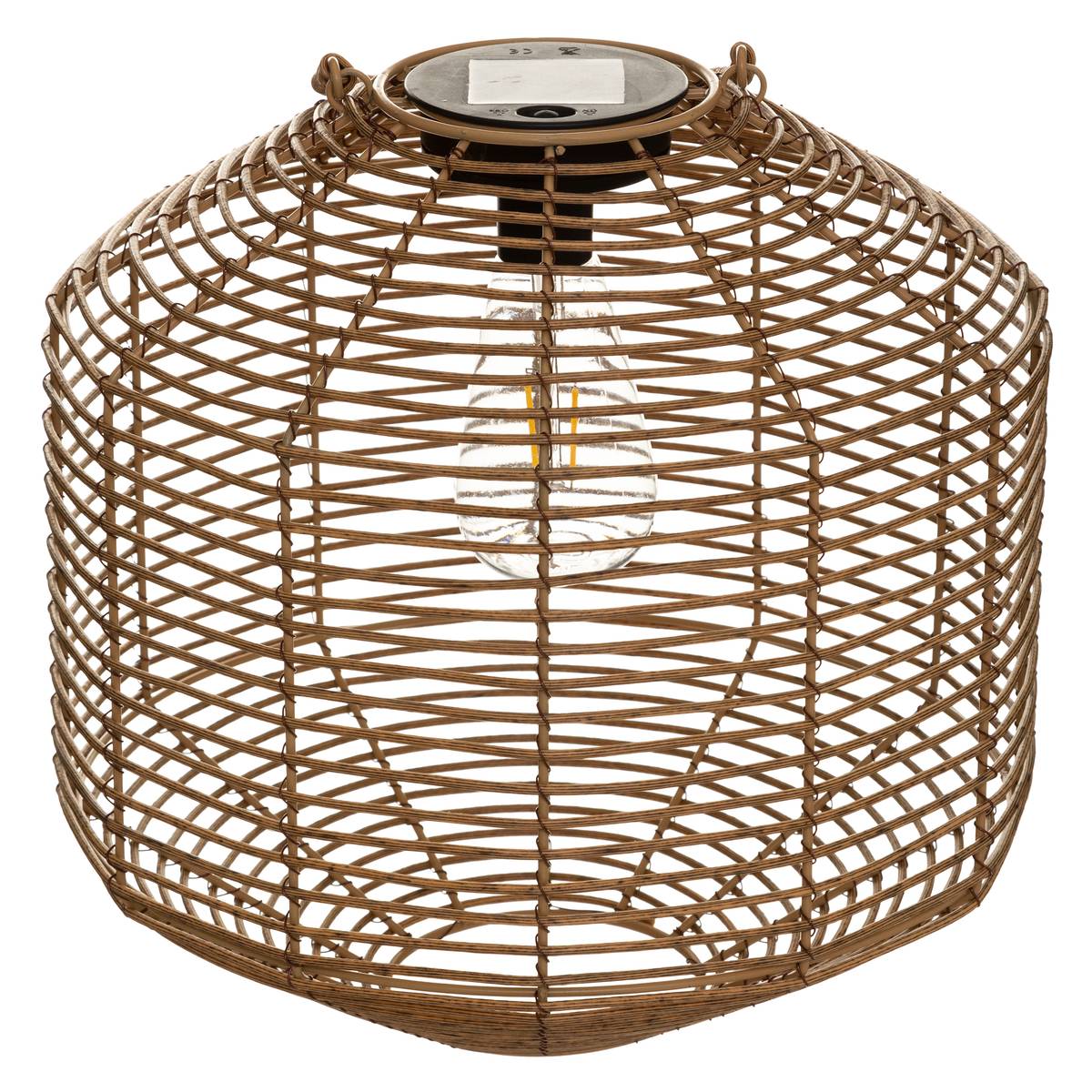L&aacute;mpara solar de exterior CUBA Beige H. 30 cm Beige