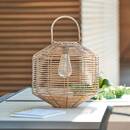 L&aacute;mpara solar de exterior CUBA Beige H. 30 cm Beige