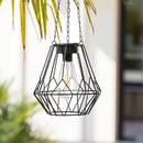 L&aacute;mpara colgante solar para exteriores FLAVE Negro H. 24 cm Negro