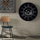 Reloj "Loann" Negro, D.76 cm Negro