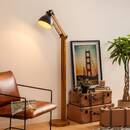 Lámpara de pie arco "Cuba" Metal negro, H.158 cm Negro