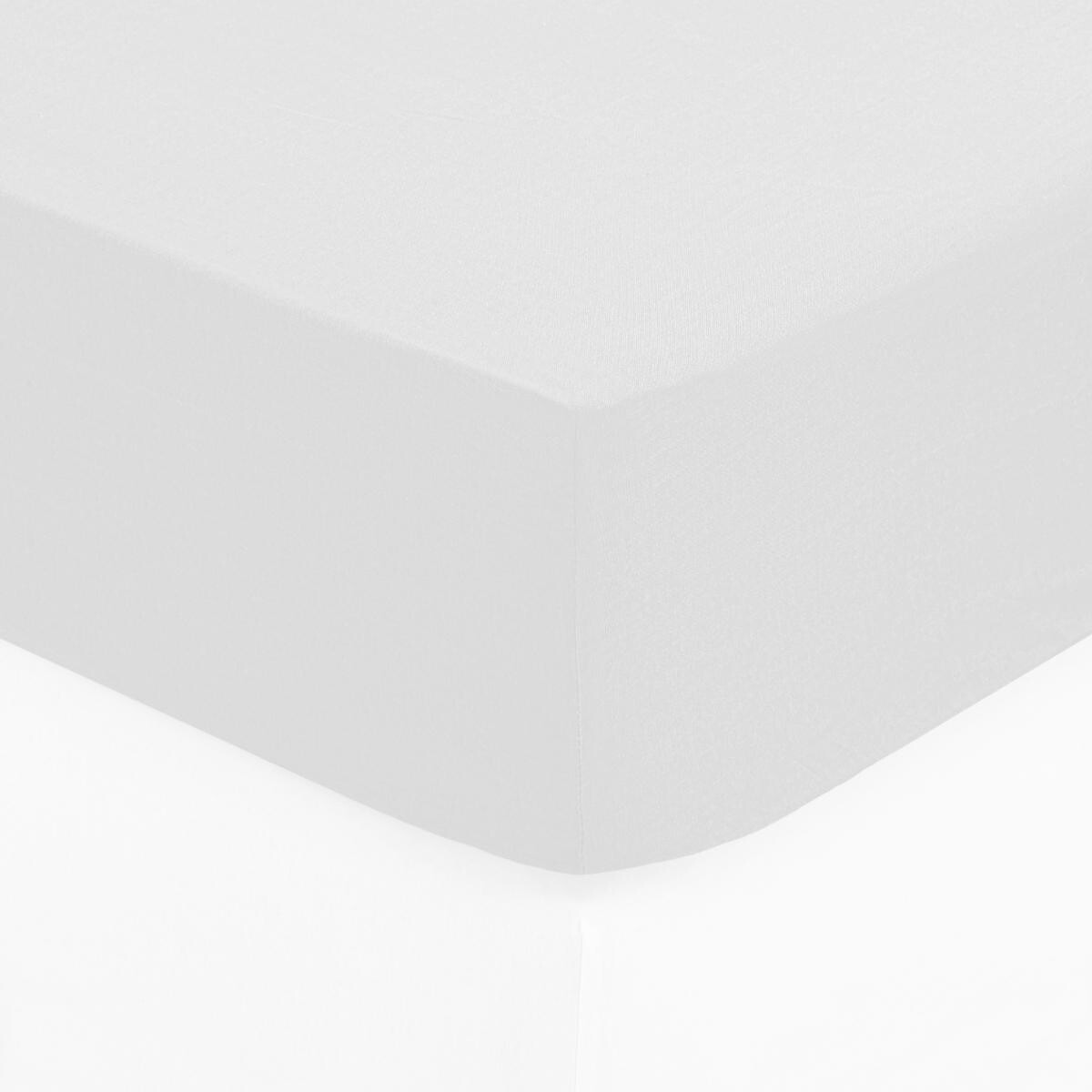 Sábana ajustable, algodón Blanco, 140x190 cm Blanco