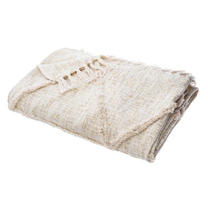 Cubre cama "shine", algod&oacute;n beige, 130x180 cm