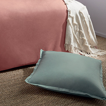 Funda de almohada, algod&oacute;n verde celad&oacute;n, 63x63 cm