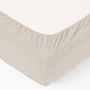 S&aacute;bana ajustable, algod&oacute;n lavado Blanco marfil, 140x190 cm Blanco marfil