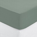 Sábana ajustable, algodón Verde celadón, 140x190 cm Verde celadón