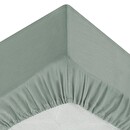Sábana ajustable, algodón Verde celadón, 140x190 cm Verde celadón