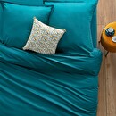 Funda nórdica, algodón Azul petróleo, 240x220 cm Azul pato