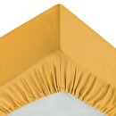 Sábana ajustable, algodón Amarillo mostaza, 160x200 cm Amarillo mostaza