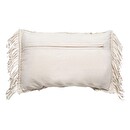Cojín "Macramé" Blanco marfil, 30x50 cm Blanco marfil