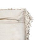 Cojín "Macramé" Blanco marfil, 30x50 cm Blanco marfil