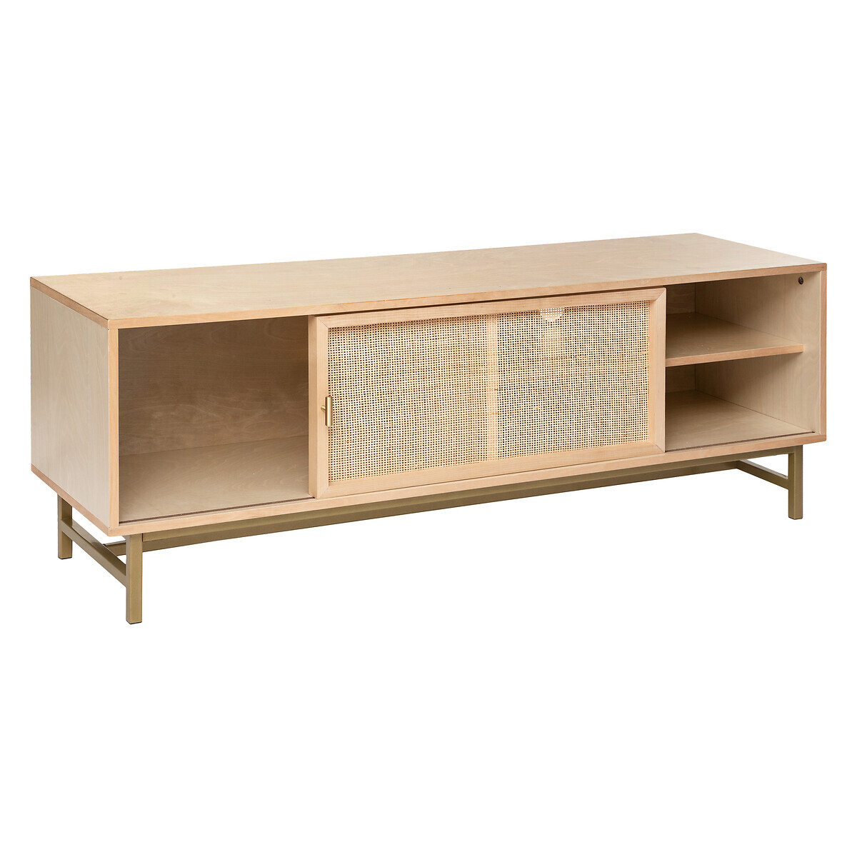 Mueble de TV "Rayo" Abedul y caoba, 50x140 cm Madera natural