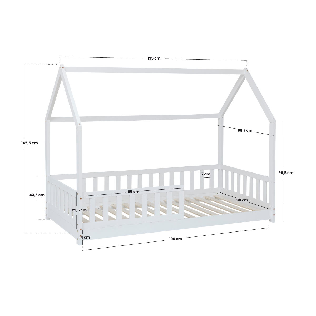 Cama cabaña infantil "Bosco"