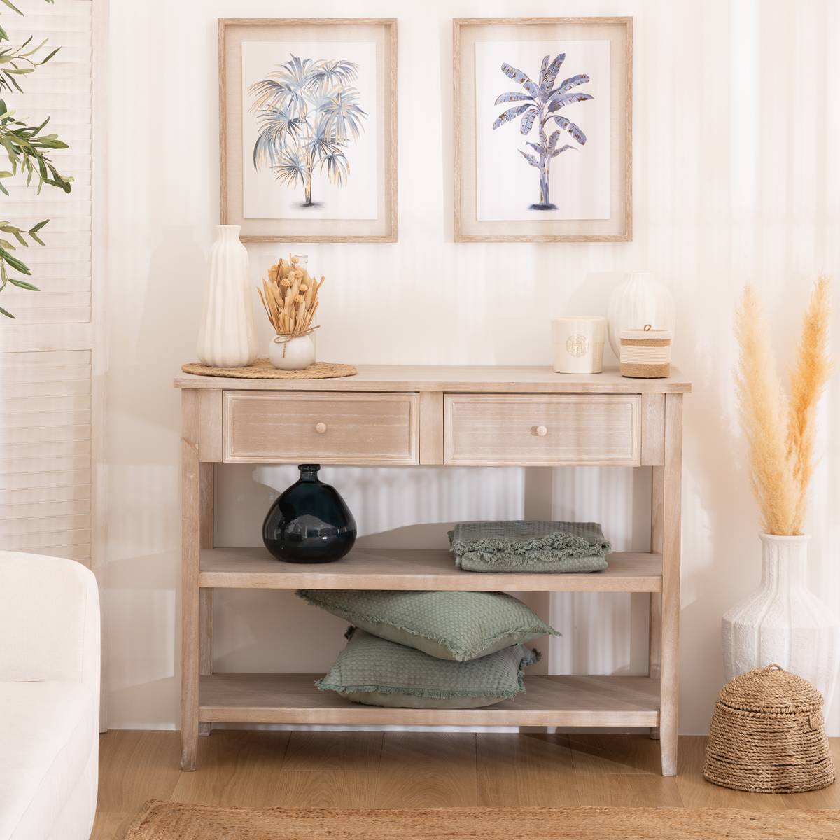 Consola 2 cajones "Encanto" L.110 cm Beige